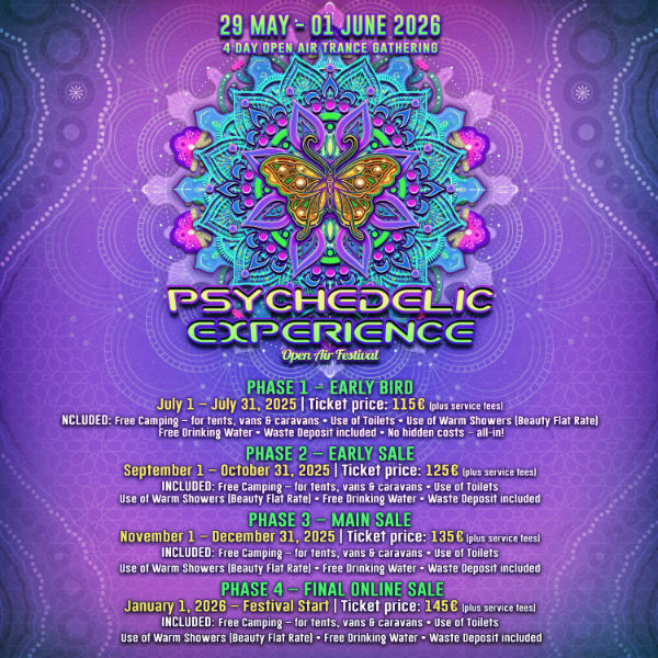 Bustour zum Psychedelic Experience Festival 2026